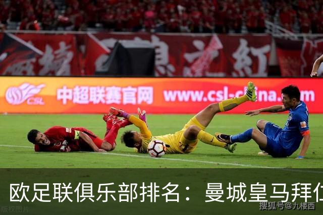 欧足联俱乐部排名：曼城皇马拜仁前3